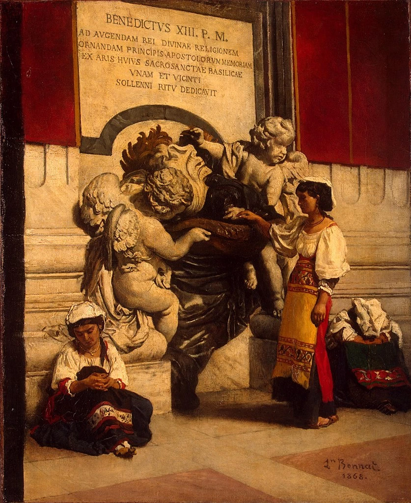 Léon Bonnat - Acquasantiera della Basilica di San Pietro a Roma (1868), Hermitage, San Pietroburgo